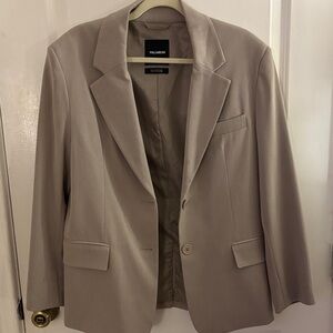 Pull & Bear oversized blazer in stone - Size Small